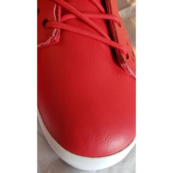 VOLCOM PERFORATED RED LEATHER HIGH TOP SIZE 7 SPECIAL RARE SAMPLE - Picture 7 of 12